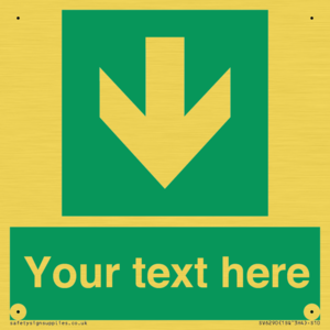 Safe condition Custom arrow down sign